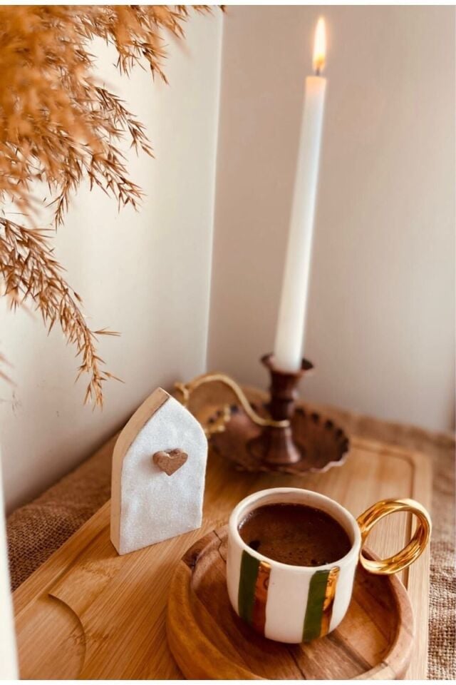 2'li Eskitme Renk Bakır Mumluk