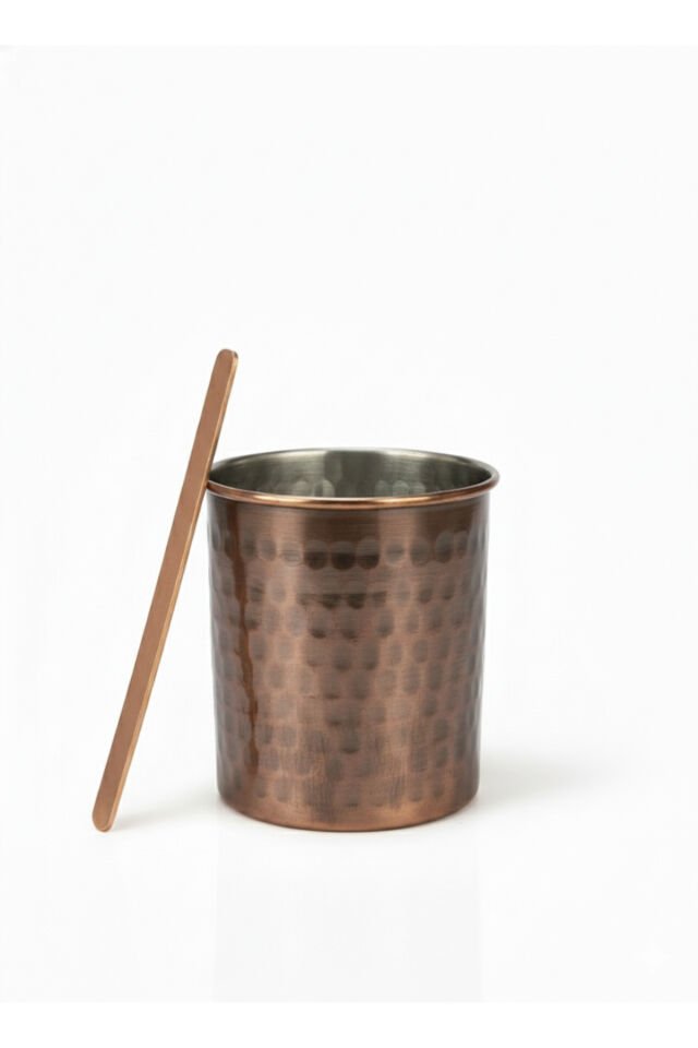 Bakır Mule Bardak (Bakır Çubuklu-Kalaylı) Kahverengi