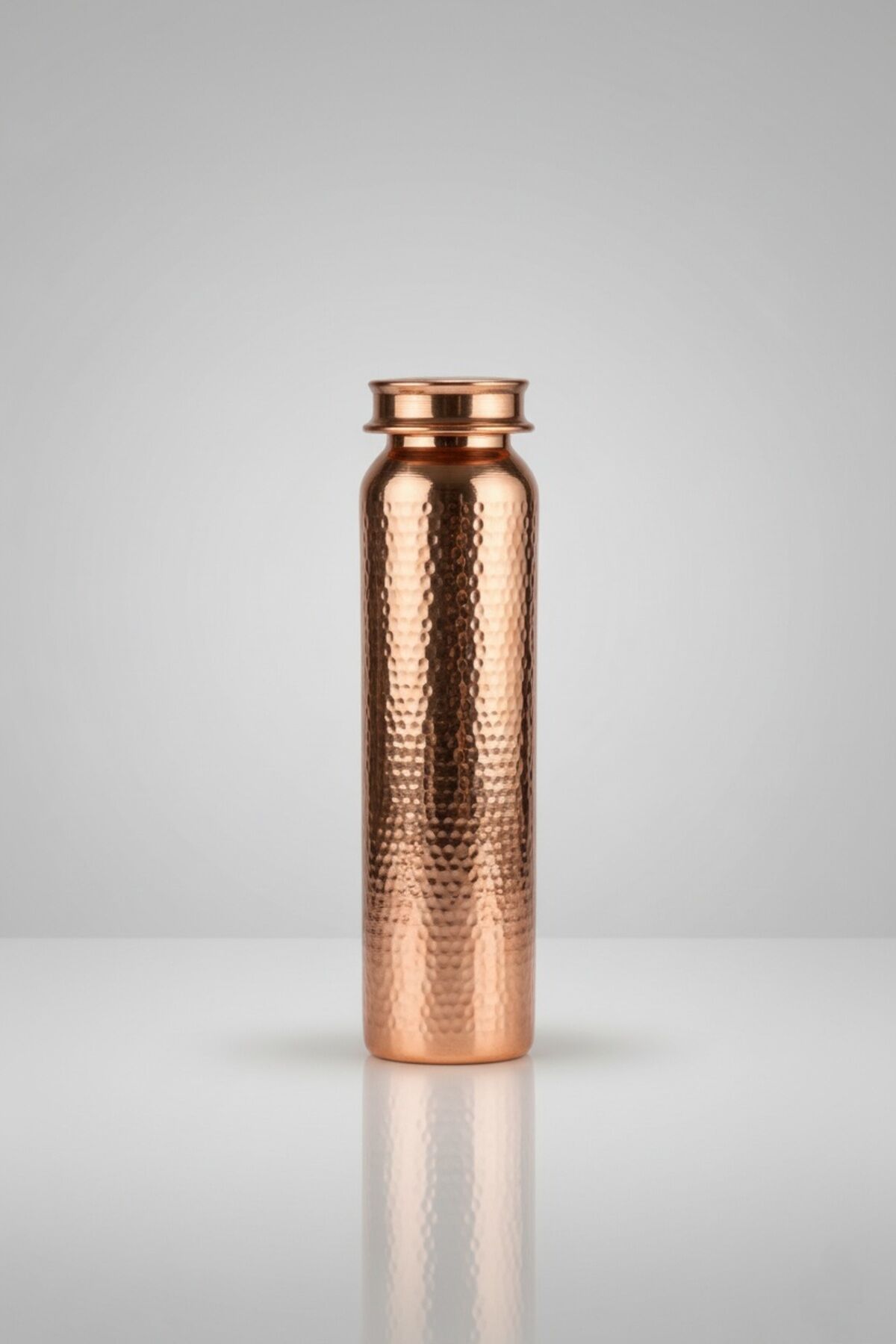 Bakır Şişe/Suluk Çekiçli Desen 550 Ml Metalik