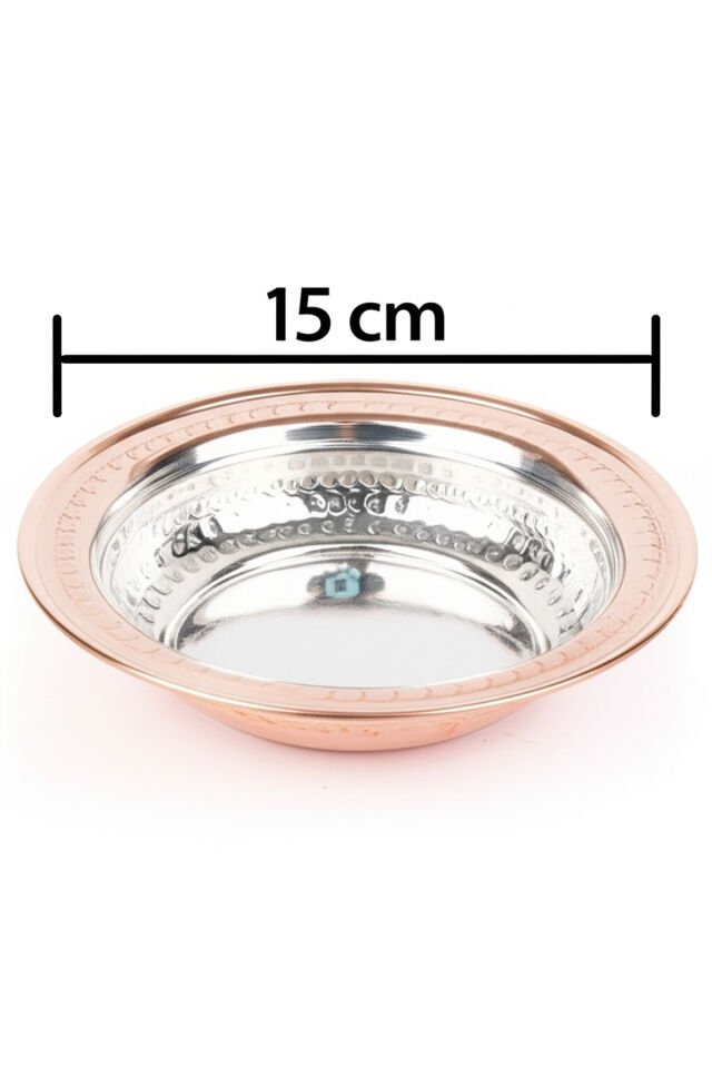 Bakır Az Çorba, Yemek, Tatlı Kasesi, (15 CM) 2'li Bakır