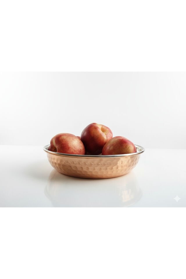 Bakır Salata/Yemek kasesi 19 CM Turuncu