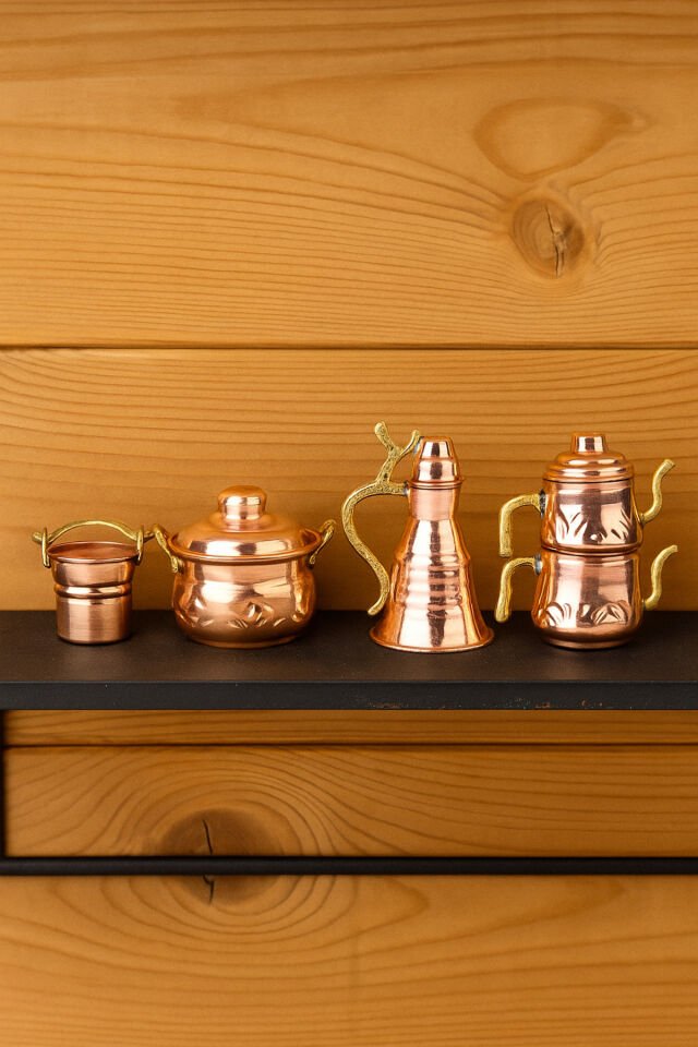 BAKIR DEKORATİF BİBLO SET N7 BAKIR