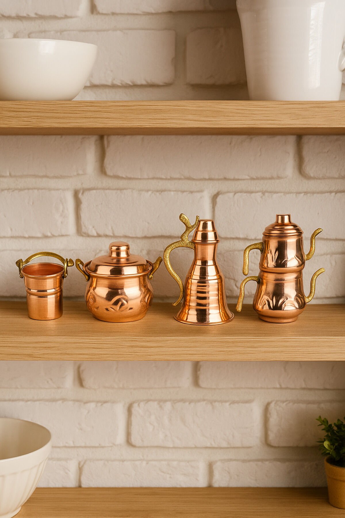 BAKIR DEKORATİF BİBLO SET N7 BAKIR