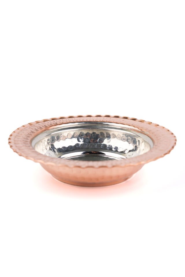 Bakır Tabak Kahvaltılık Çerezlik Seti 2'li 11.5 Cm gümüş - 12 x 14
