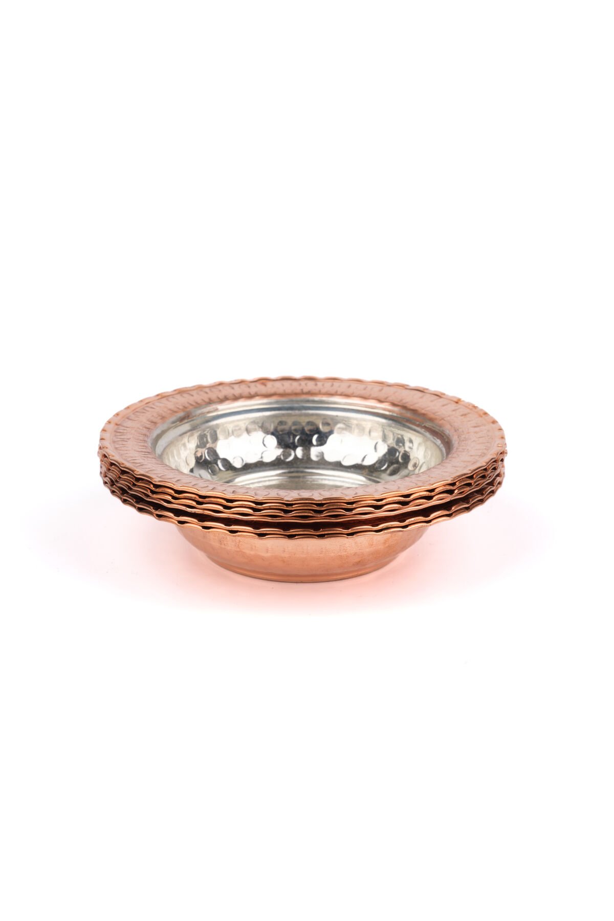 Bakır Tabak Kahvaltılık Çerezlik Seti 6'lı 11.5 Cm bakır - 12 x 14