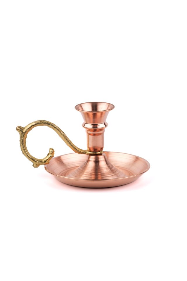 Bakır Mumluk El Şamdanı, Şınanay, Fırfırlı Mumluk Bakır - 10 x 11