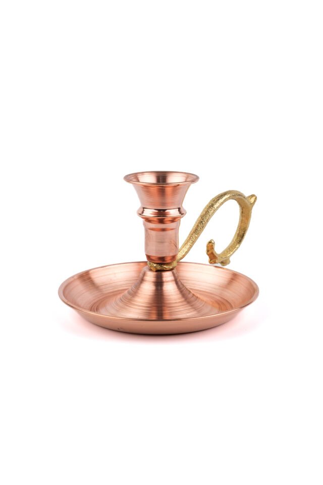 Bakır Mumluk El Şamdanı, Şınanay, Fırfırlı Mumluk Bakır - 10 x 11