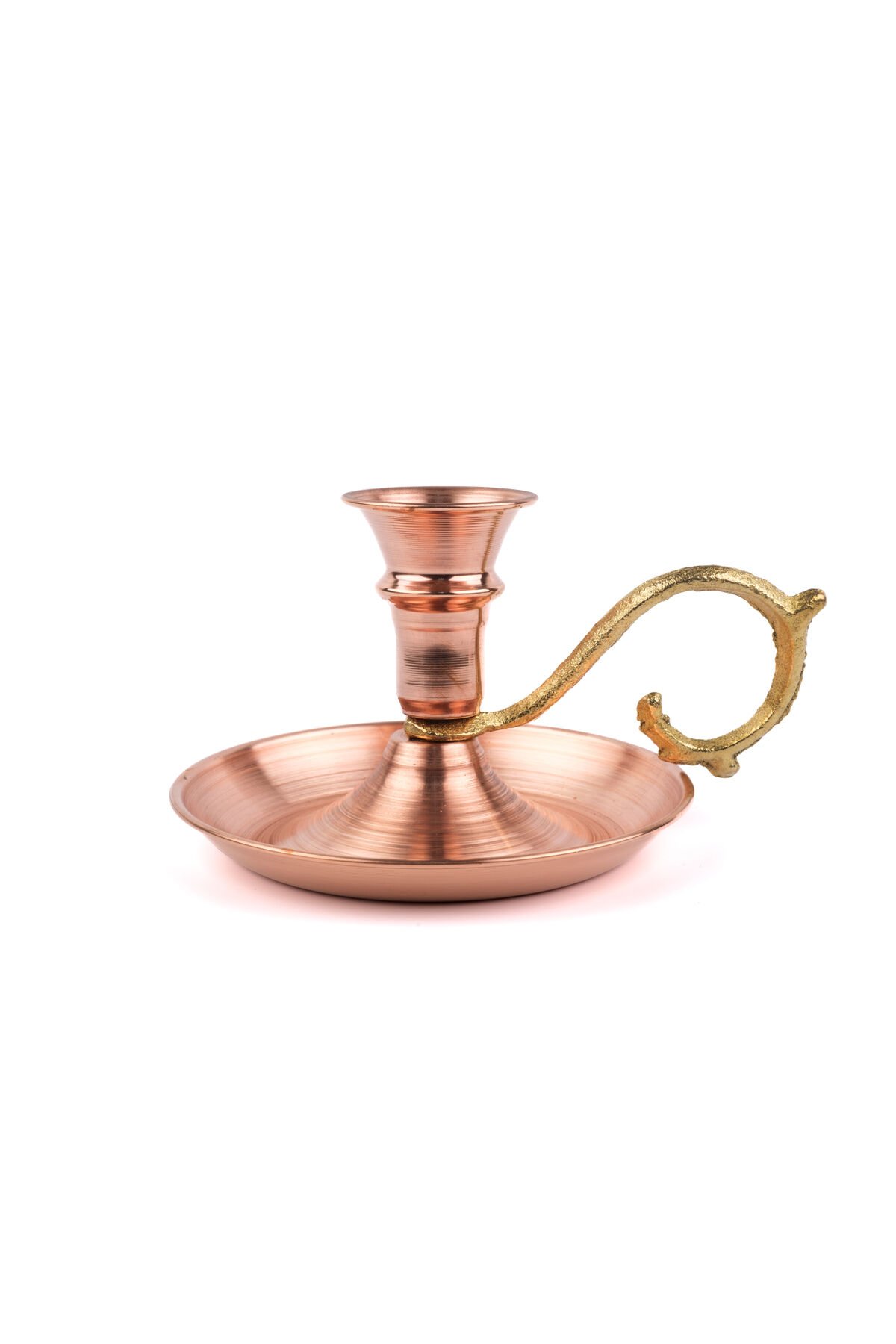 Bakır Mumluk El Şamdanı, Şınanay, Fırfırlı Mumluk Bakır - 10 x 11