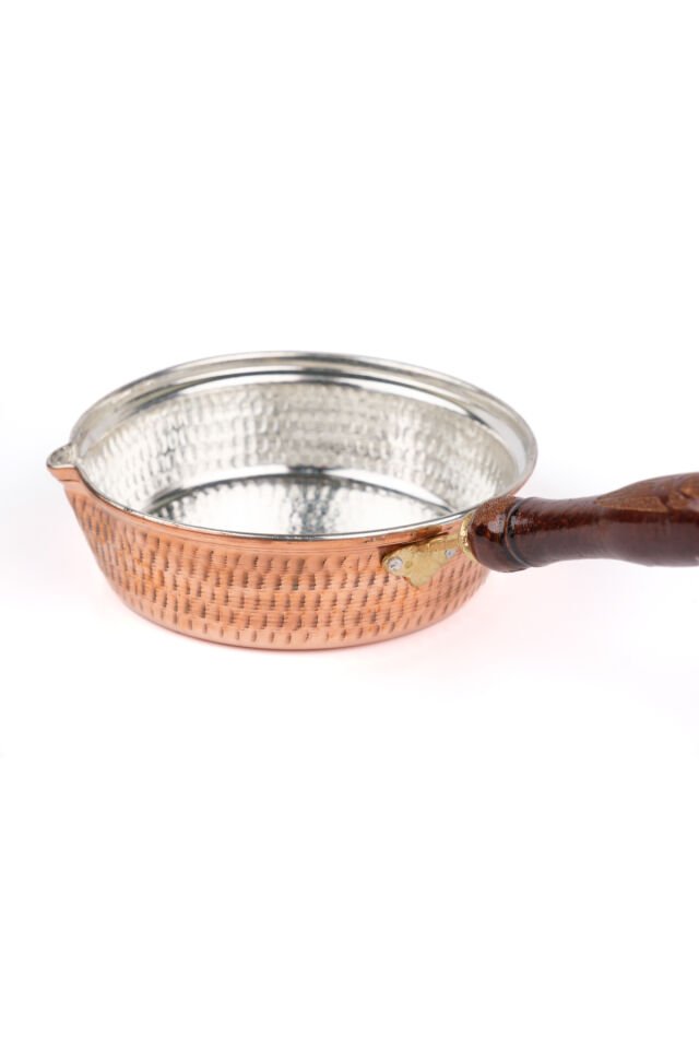 Bakır Kulplu Tava Sosluk 16 cm bakır - 160