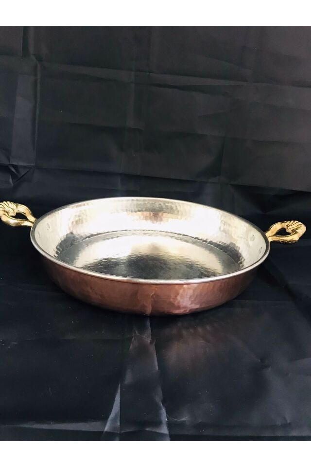 Bakır Tava Büyük Boy Kalın/ağır 25 Cm bakır - 21 cm