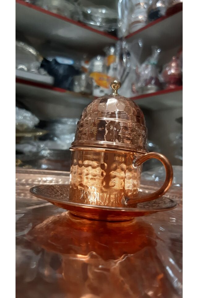 Bakır 6'lı Fincan Takımı Bakır