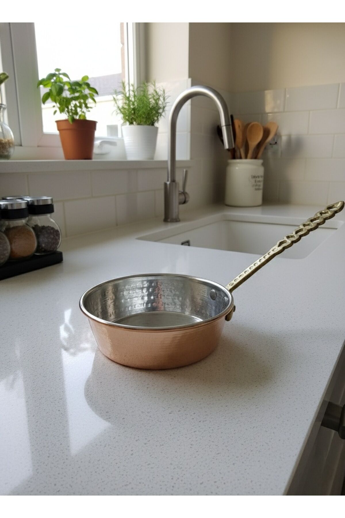 Bakır Düz Sosluk 10.5 Cm