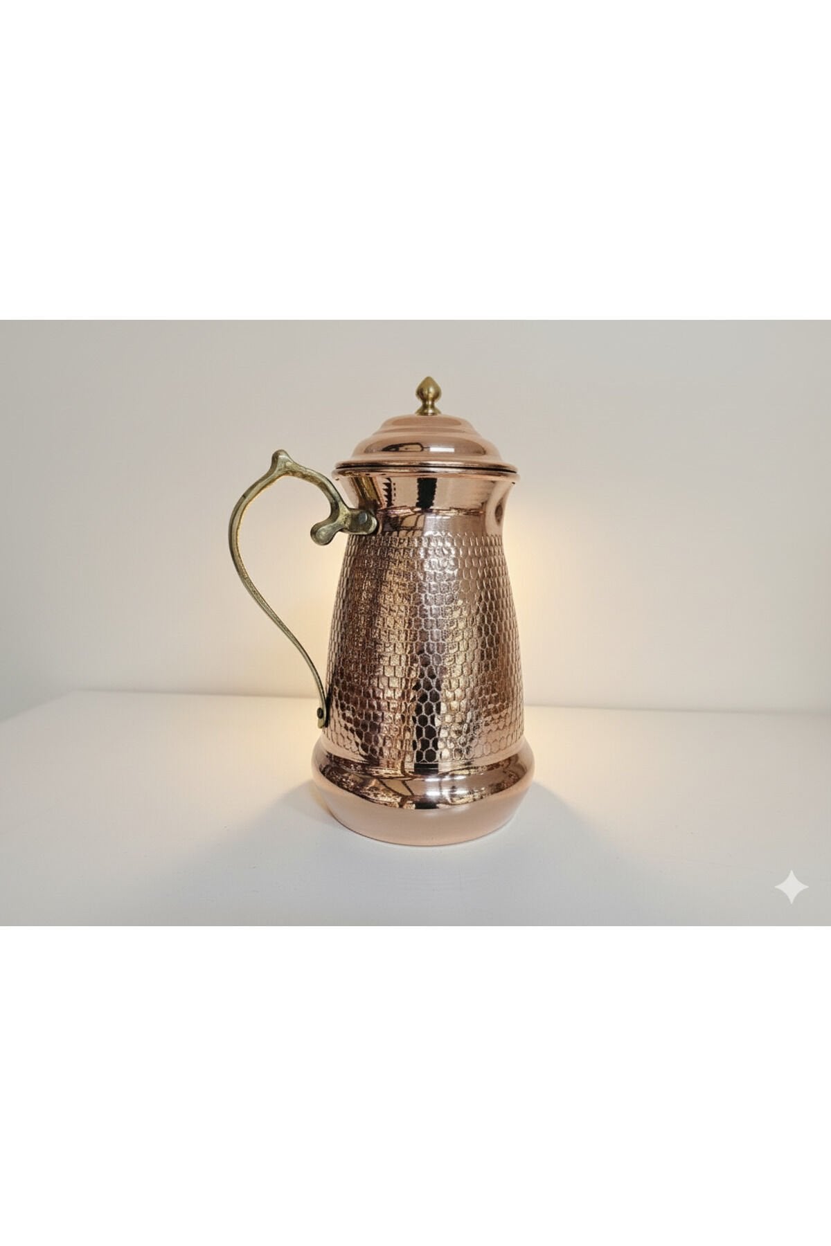 Bakır Zımbalı Sürahi, Bardak Takımı (2 Bardak)