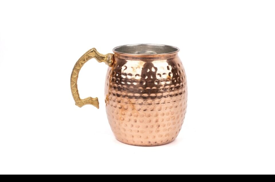 Bakır El Yapımı Fıçı Bardak, 400 ml