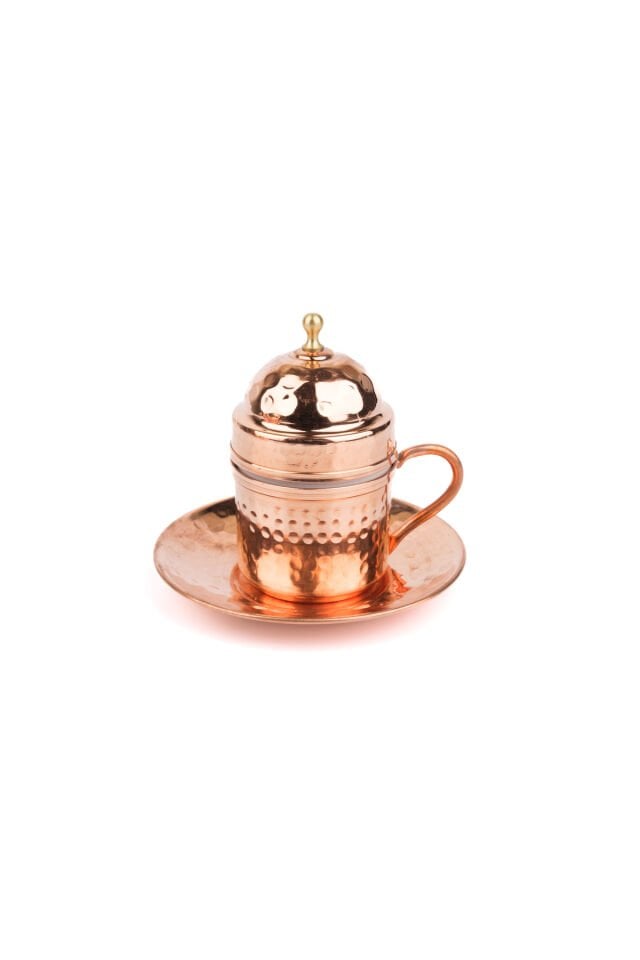 Bakır Işlemeli Kahve Seti N10