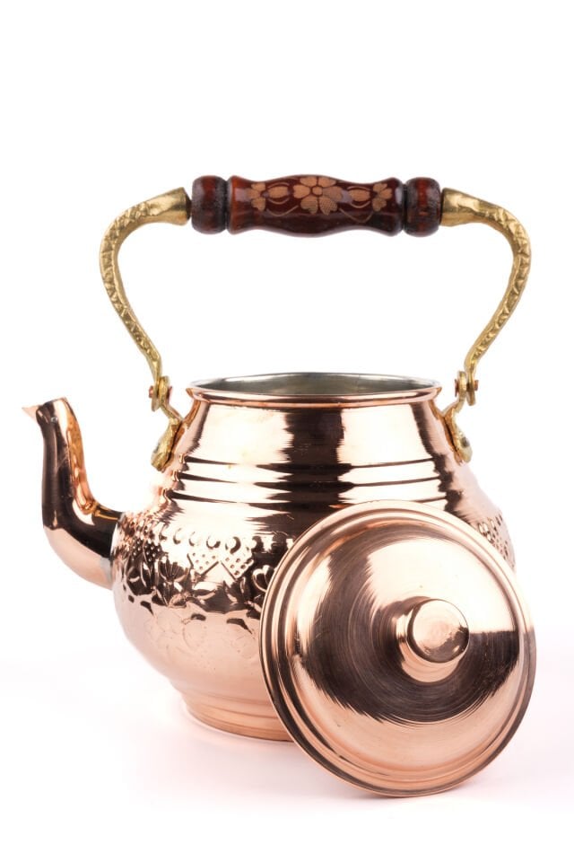 Bakır Tek Alt Çaydanlık 2 lt