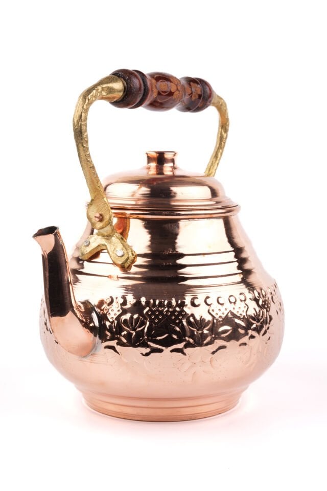 Bakır Tek Alt Çaydanlık 2 lt