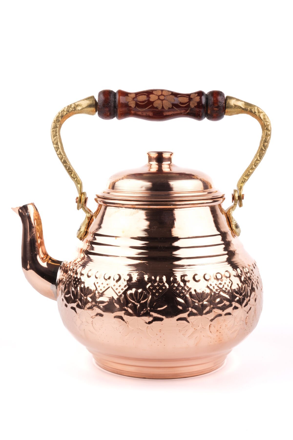 Bakır Tek Alt Çaydanlık 2 lt