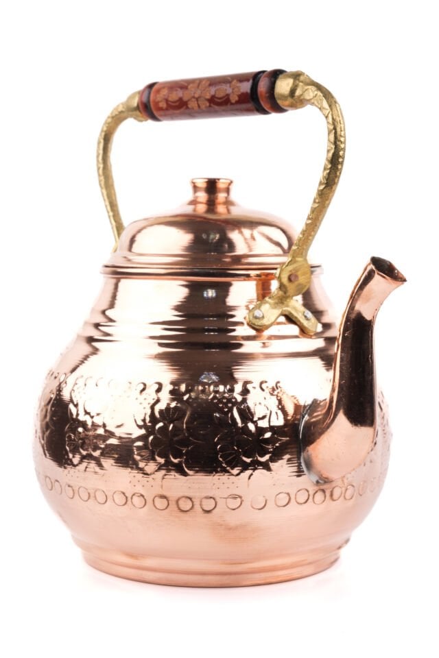 Bakır Tek Alt Çaydanlık 1 lt