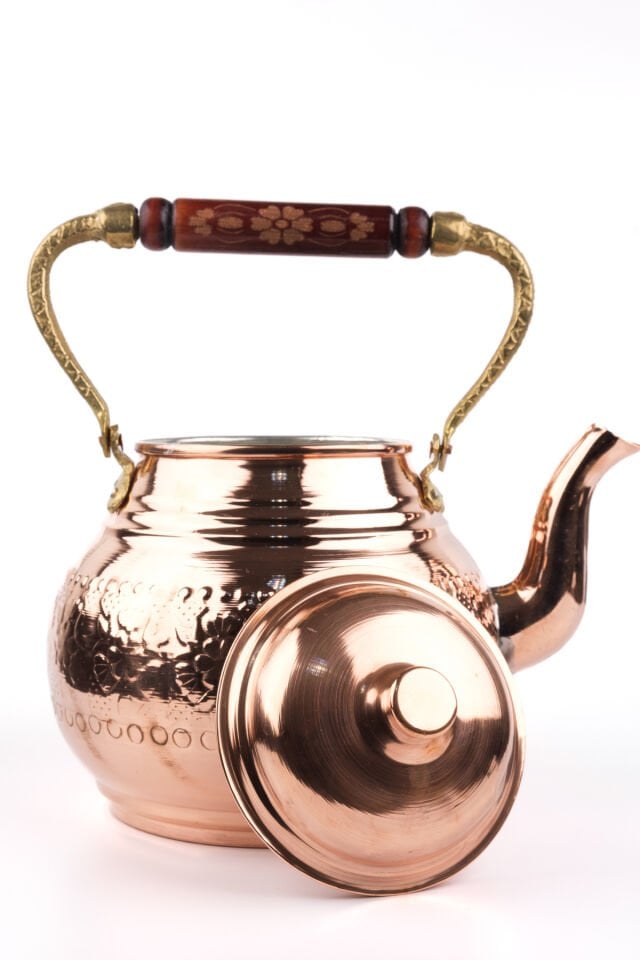 Bakır Tek Alt Çaydanlık 1 lt