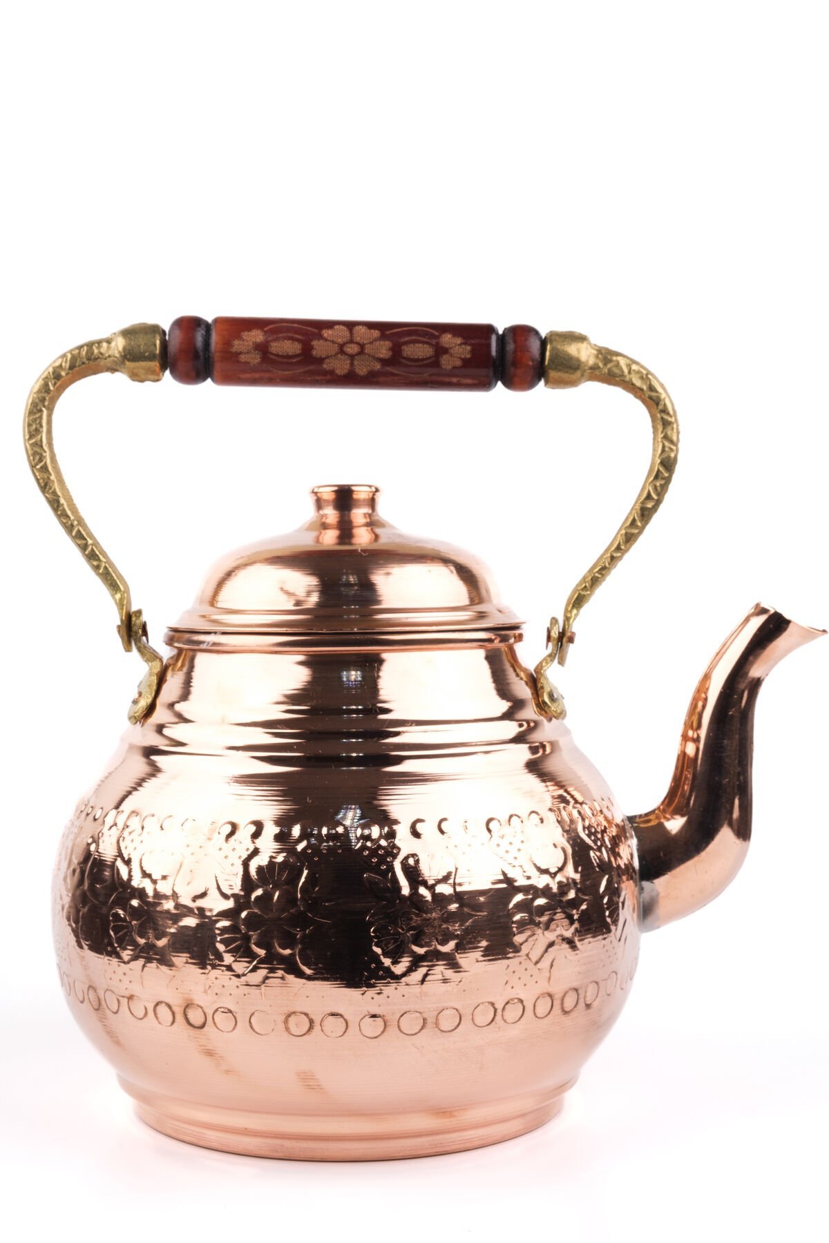 Bakır Tek Alt Çaydanlık 1 lt