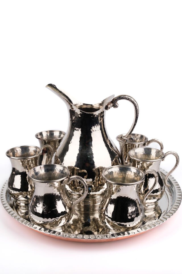 Bakır Sürahi Ve Bardak Seti N1