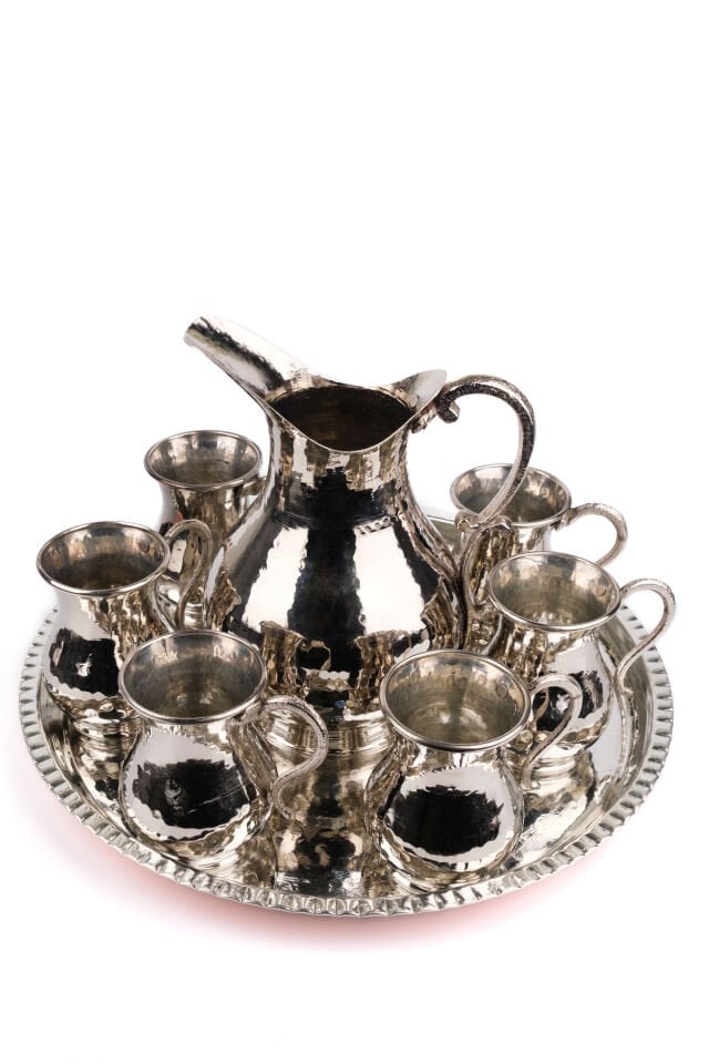 Bakır Sürahi Ve Bardak Seti N1