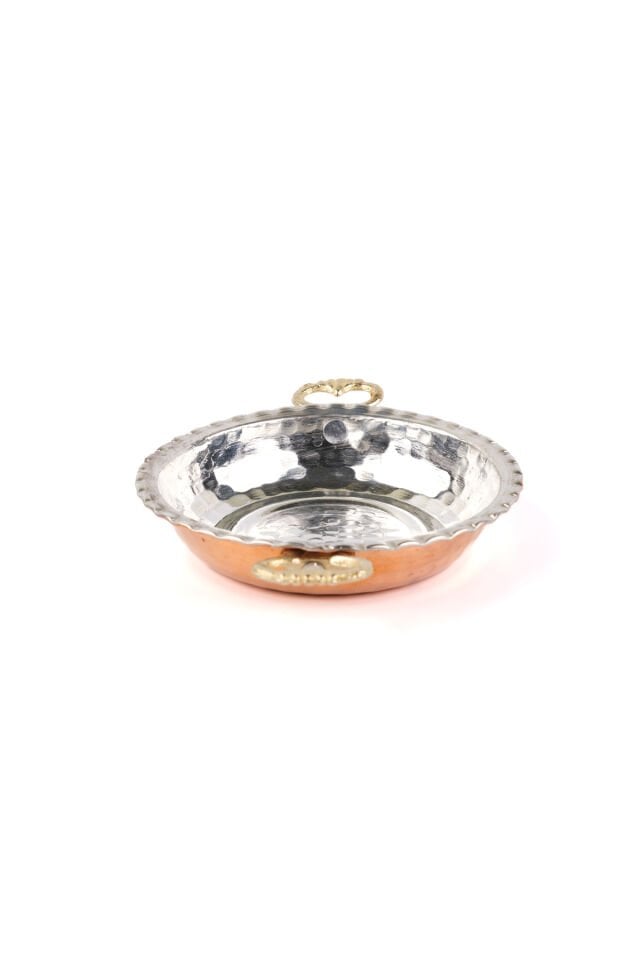 Bakır Tabak Kahvaltılık Çerezlik 2'lı set Tava Görünümlü 11 cm