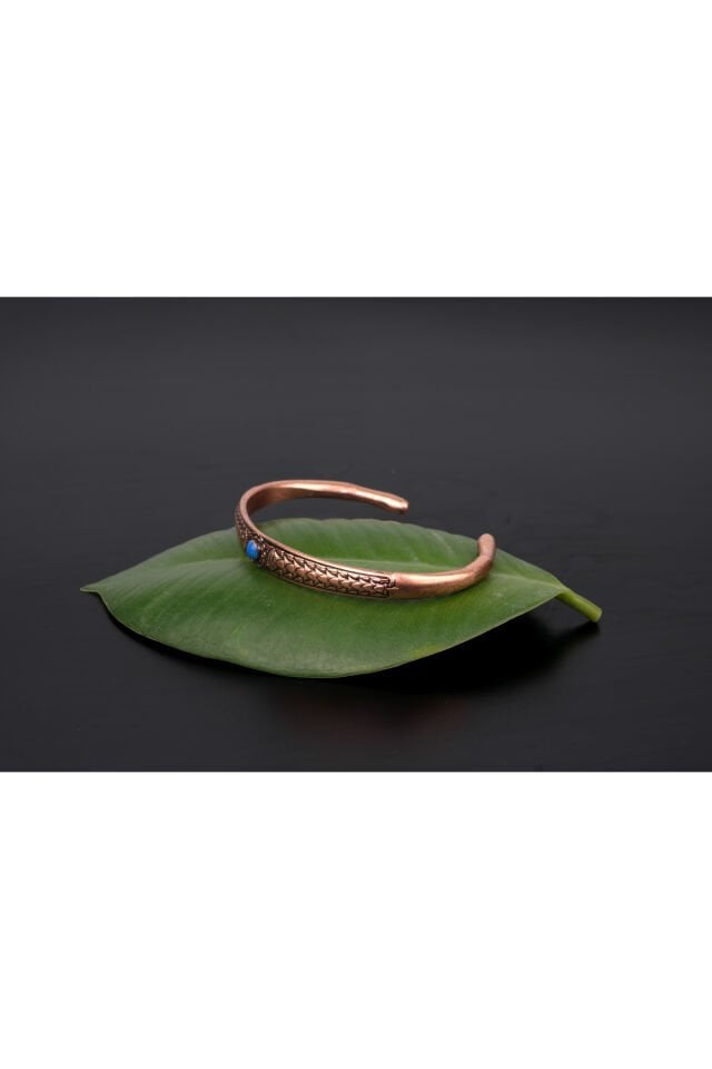 Bakır Taşlı Bilezik (Mavi)