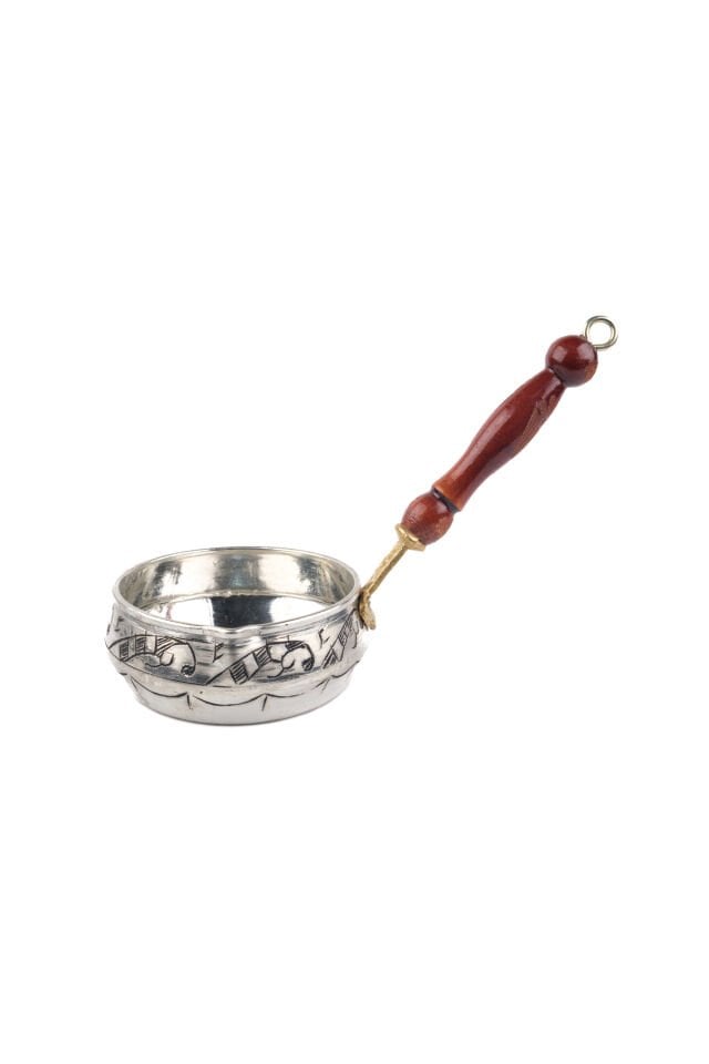 Bakır Sosluk El Oyması İşlemeli Kalaylı 10cm