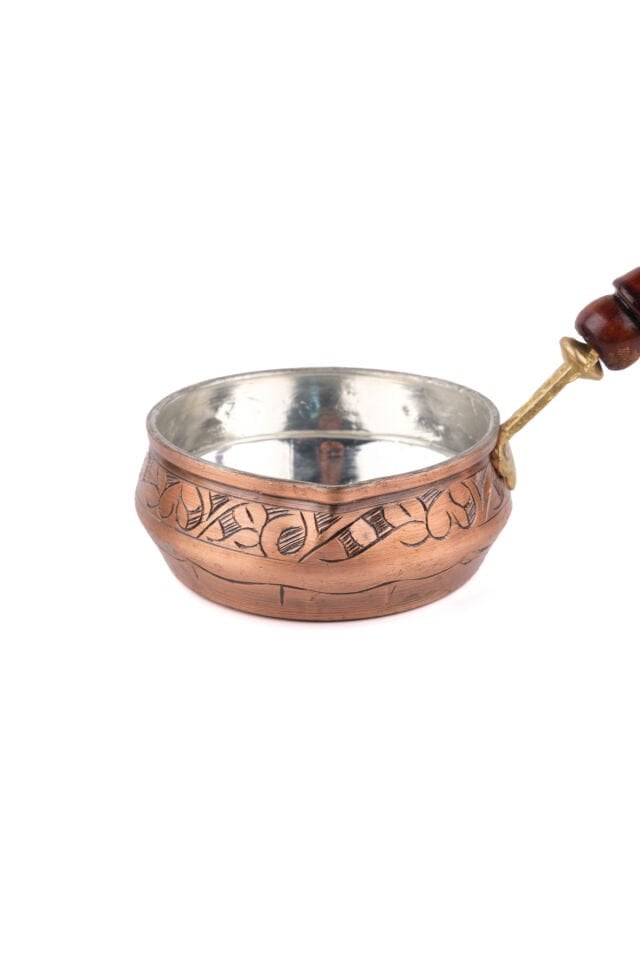 Bakır Sosluk El Oyması İşlemeli 10cm