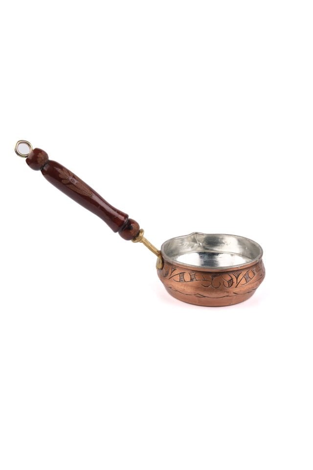 Bakır Sosluk El Oyması İşlemeli 10cm