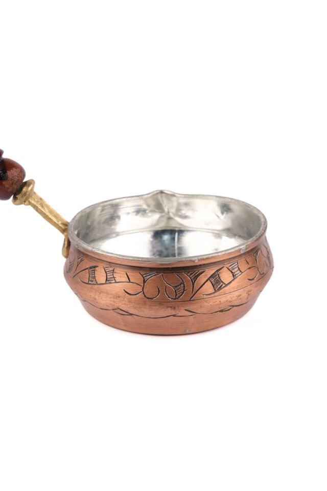 Bakır Sosluk El Oyması İşlemeli 10cm