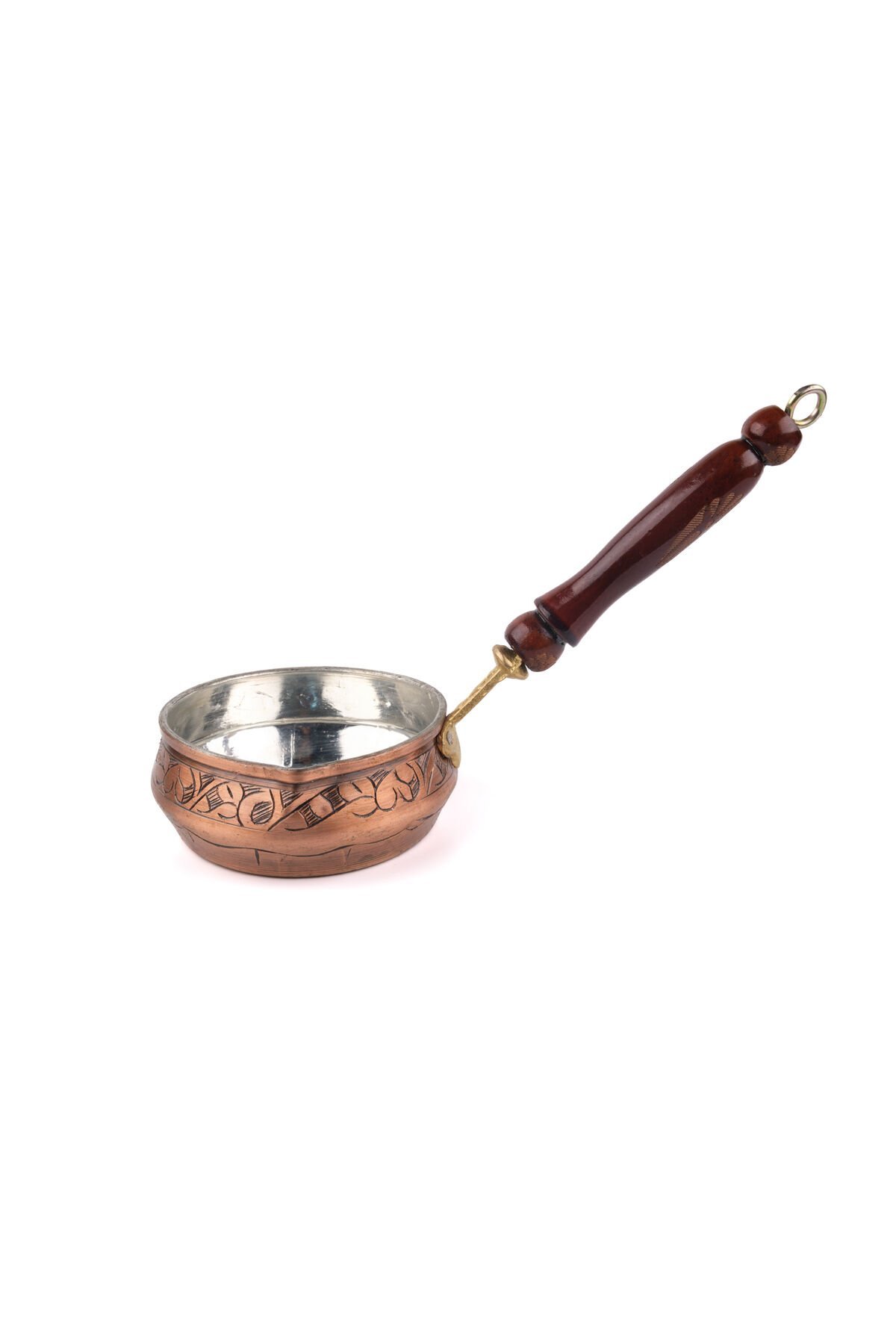 Bakır Sosluk El Oyması İşlemeli 10cm