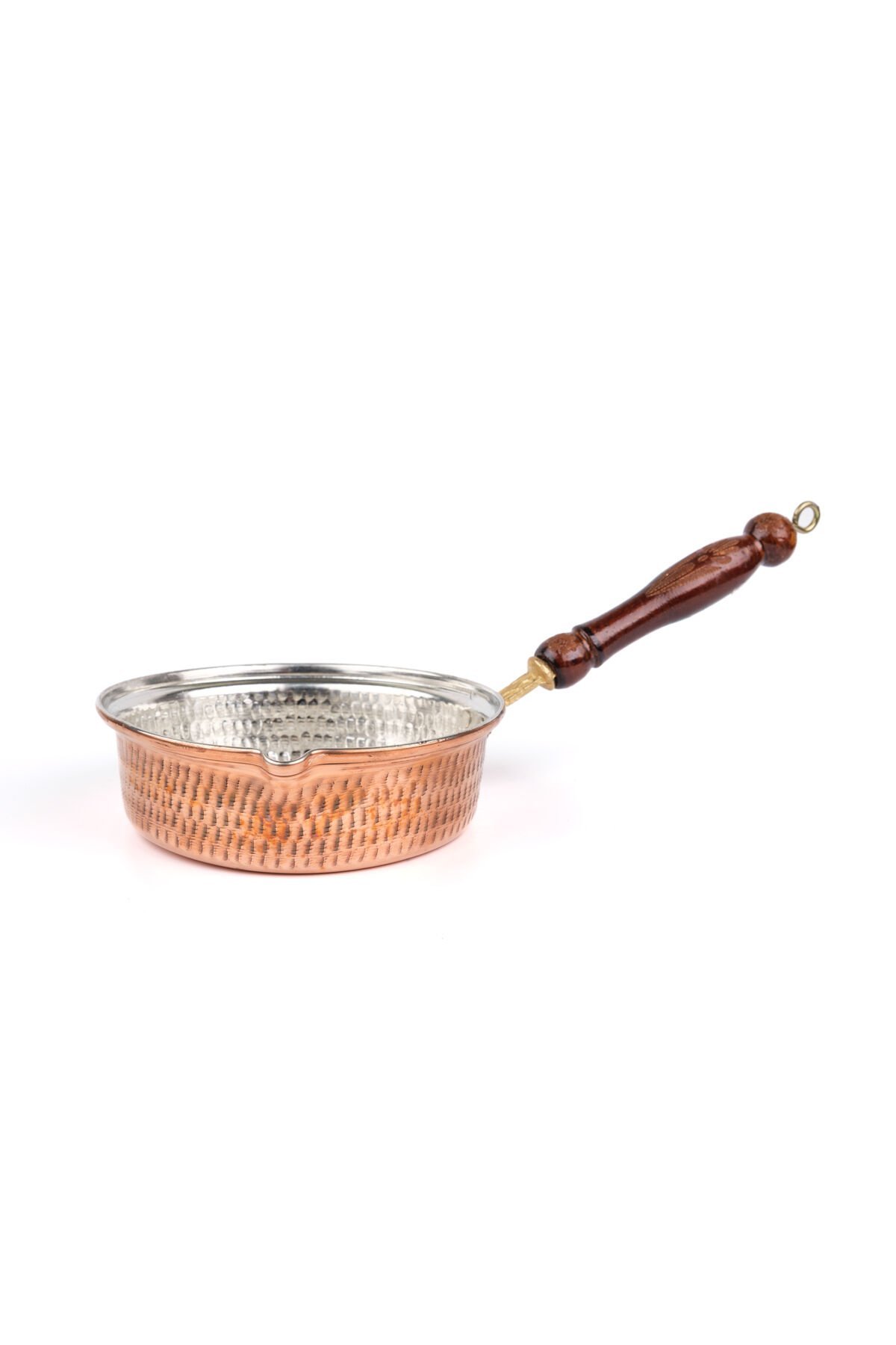 Bakır Kulplu Tava/Sosluk 14 cm