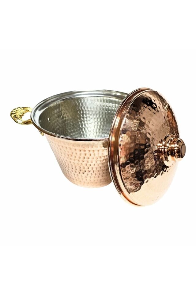 Bakır Perde Pilav Tenceresi Seti 2'li 2/4 Kişilik