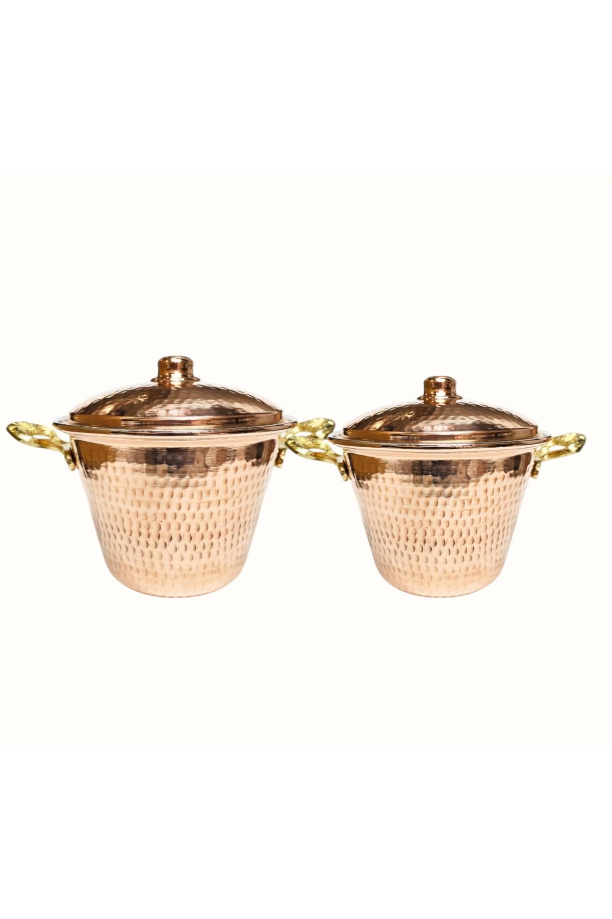 Bakır Perde Pilav Tenceresi Seti 2'li 2/4 Kişilik