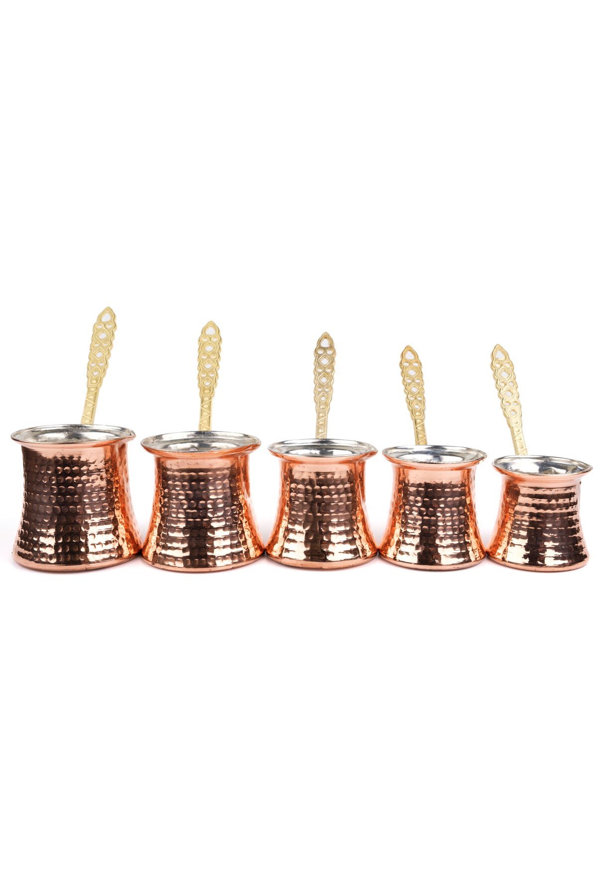 Bakır Klasik Cezve Seti 5'li