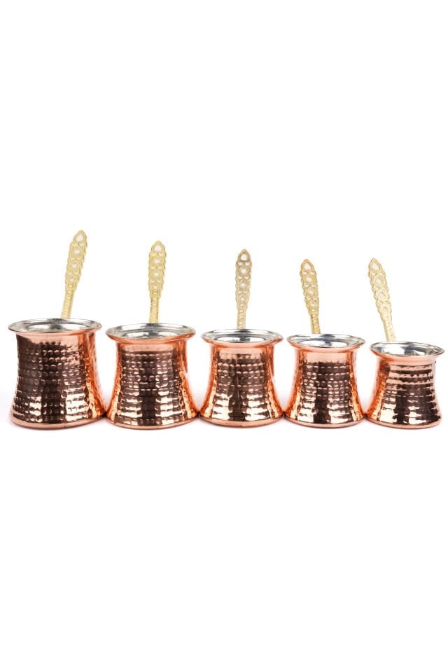 Bakır Klasik Cezve Seti 5'li