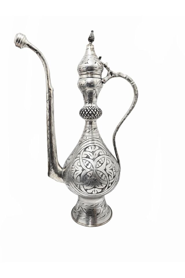 Bakır El Oyması Eskitme İbrik