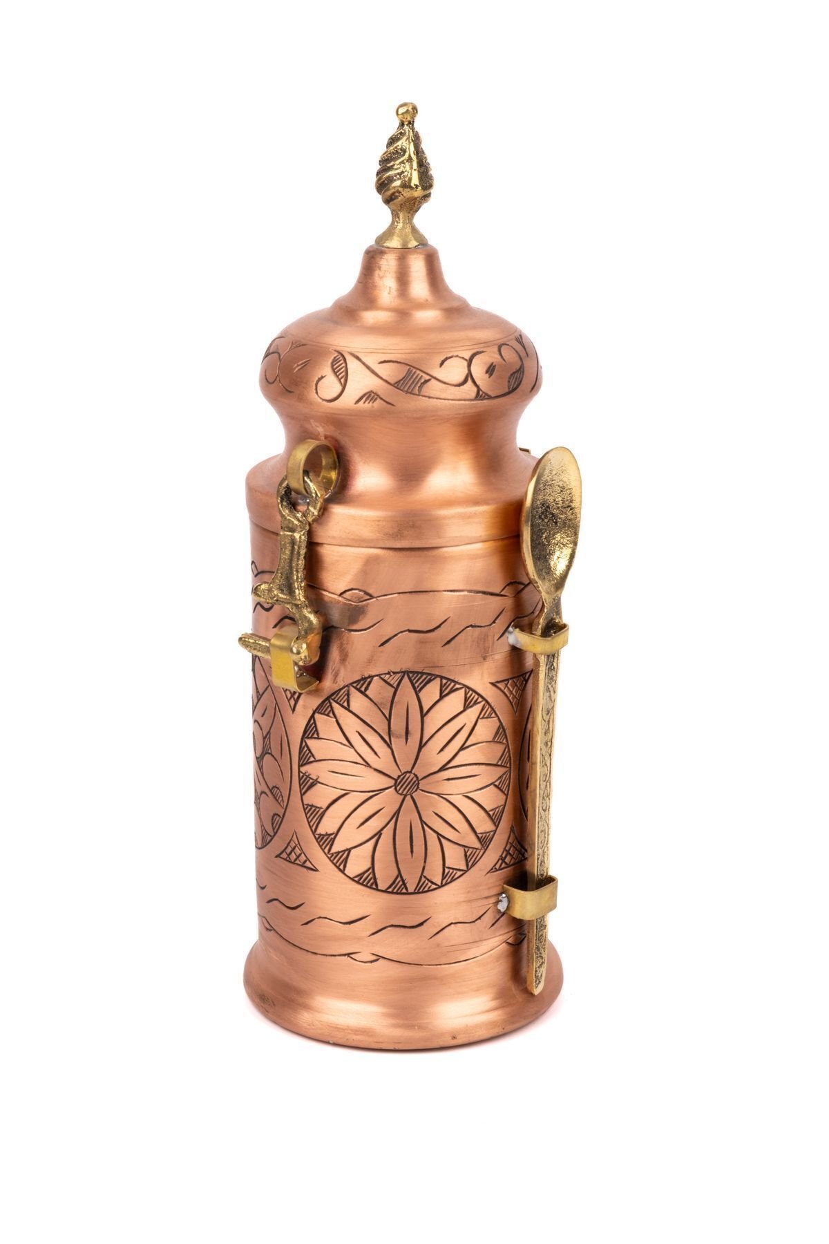 Bakır Kahve Kutusu El Oyması