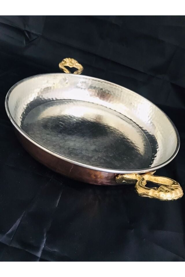 Bakır Tava Büyük Boy Kalın/ağır 25 Cm