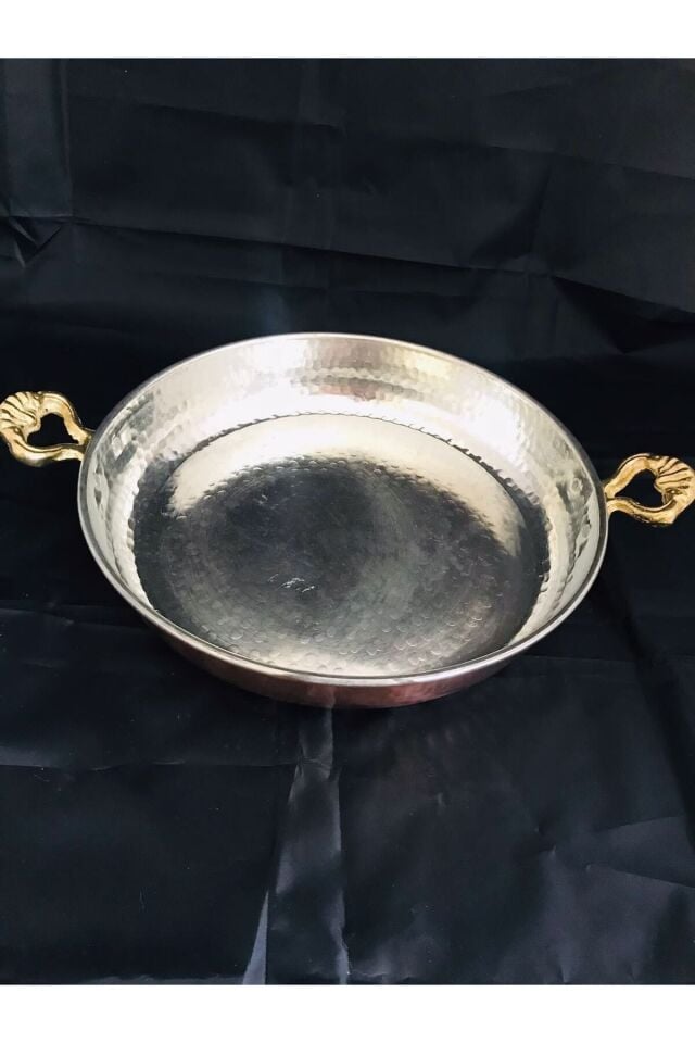 Bakır Tava Büyük Boy Kalın/ağır 25 Cm