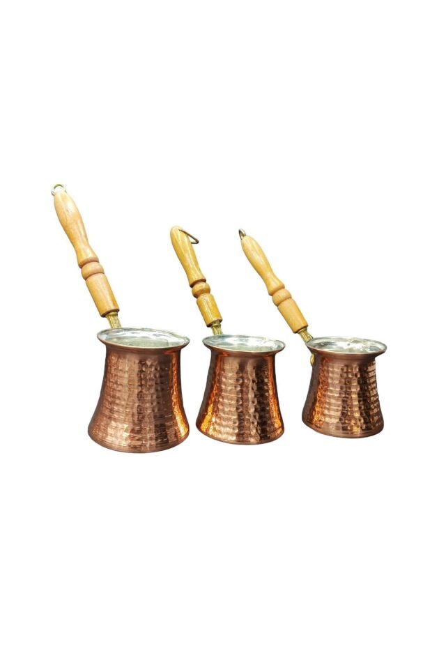 Bakır Cezve Seti 3'lü