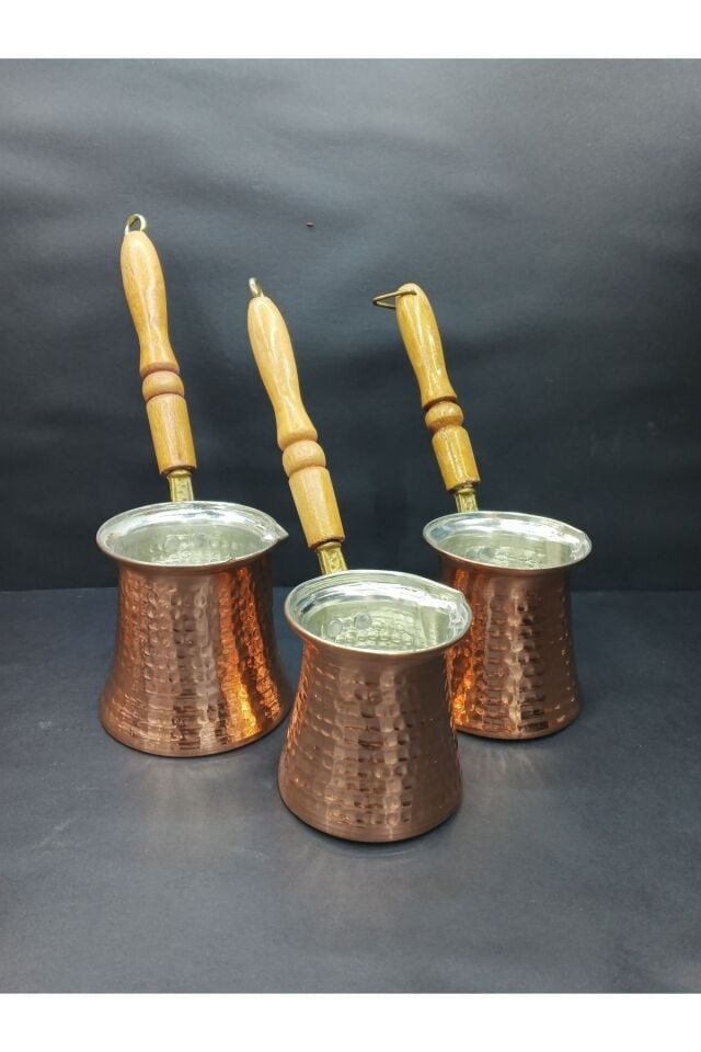 Bakır Cezve Seti 3'lü