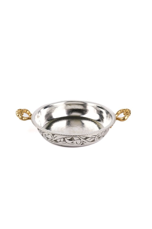 Bakır Oyma Eskitme Tava/sahan 21 Cm