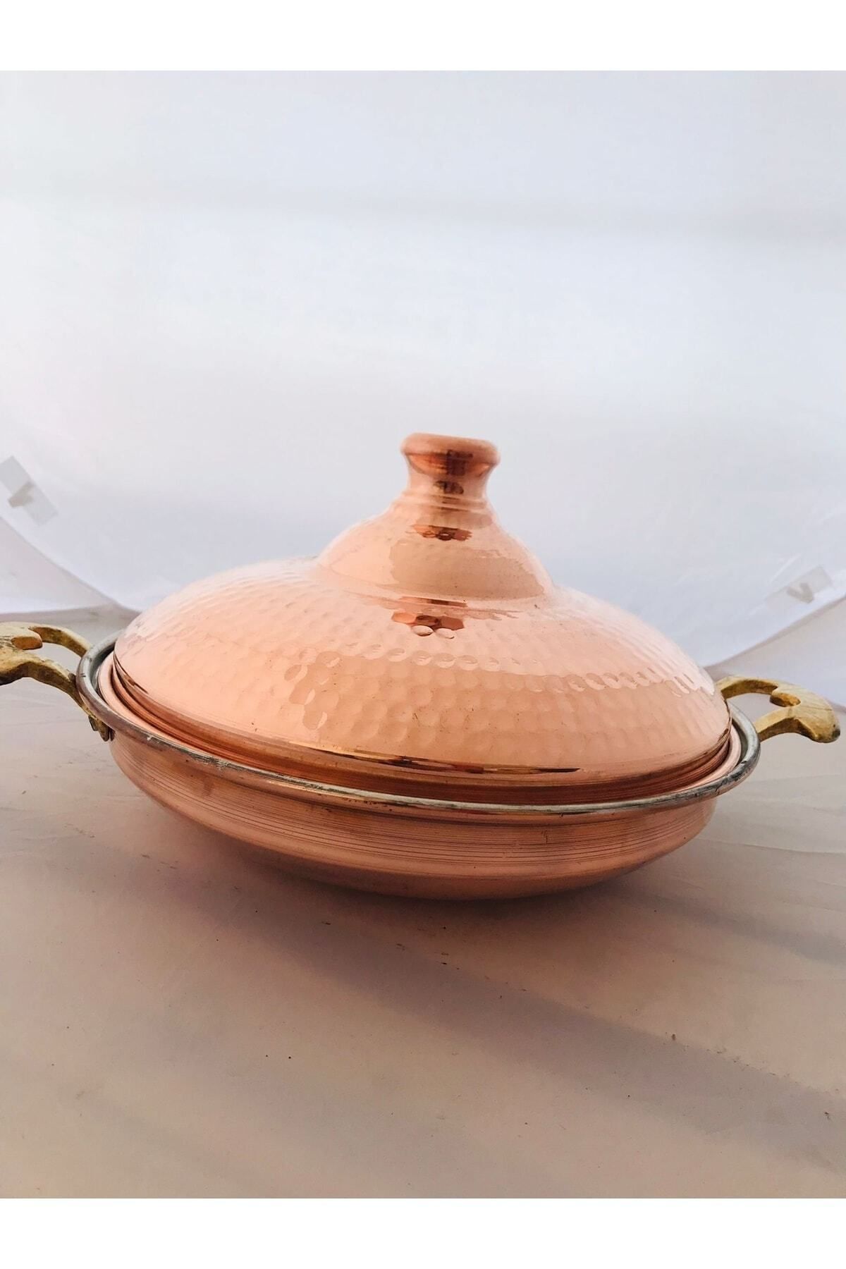 Bakır Kapaklı Sac Tava/kavurma Tavası 28 Cm