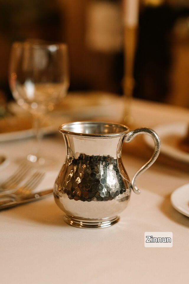 Bakır Ayran Bardağı 6'lı Nikel Kaplama, Solmaz 300 ml