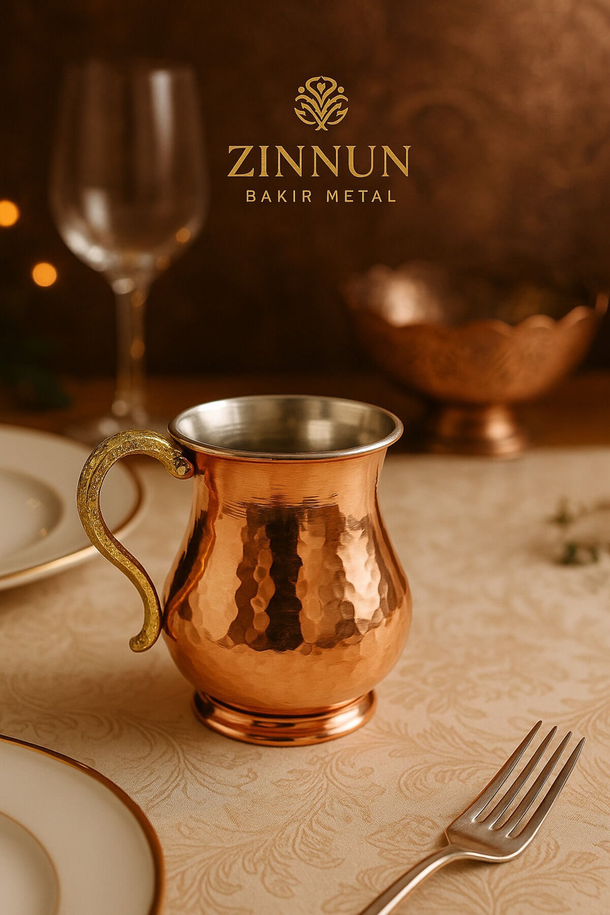 Bakır Ayran Bardagı 4'lü