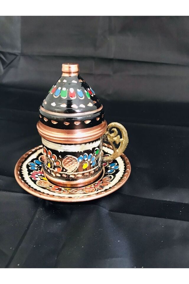 Bakır Mine Işlemeli 2'li Fincan Takımı